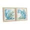 Set of 2 Blue Sea Grass Eclectic Botanical Wall Decor, 29" x 29"